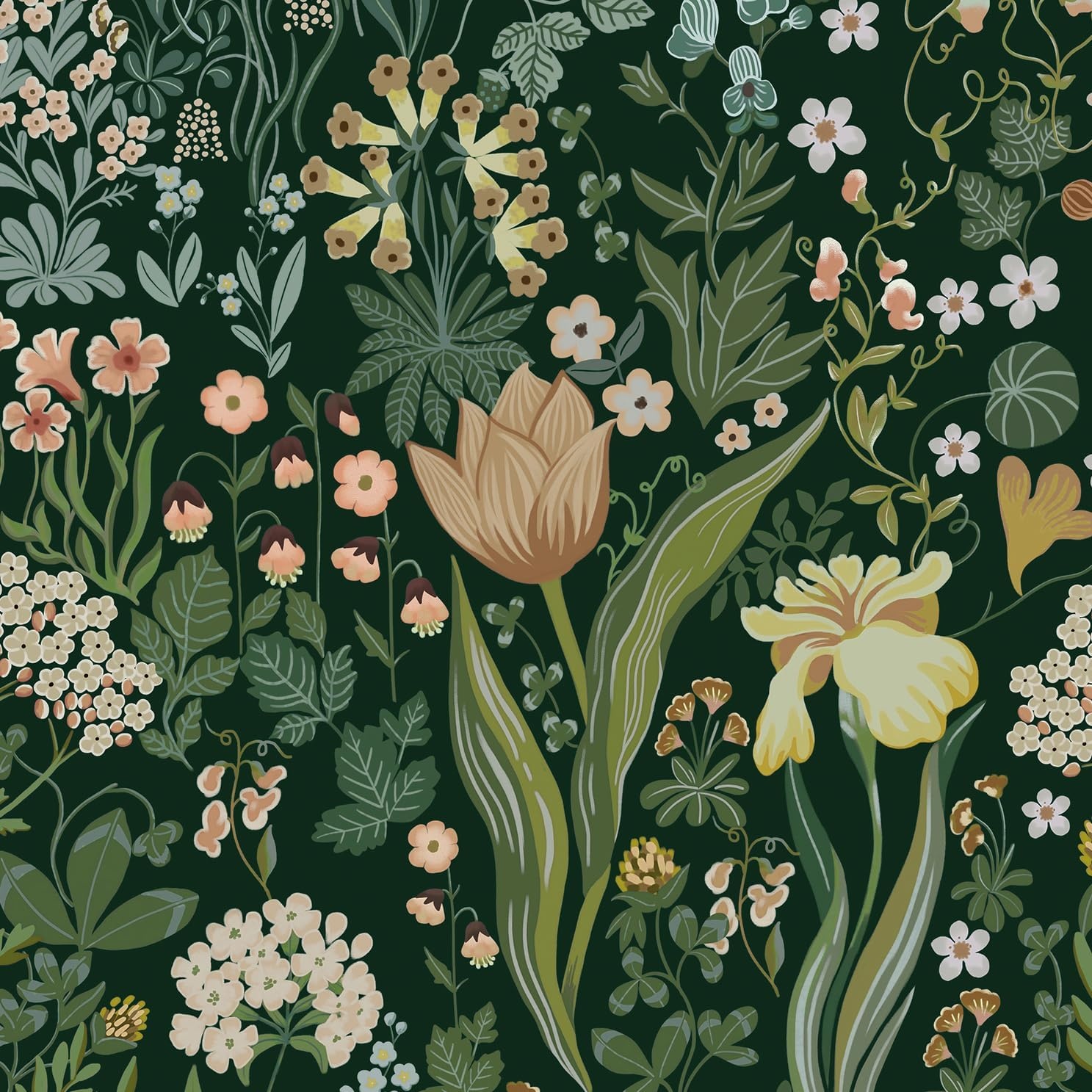 Zelfklevend Behang LiKiLiKi Groen Bloemen 44x300cm - 26% Korting!