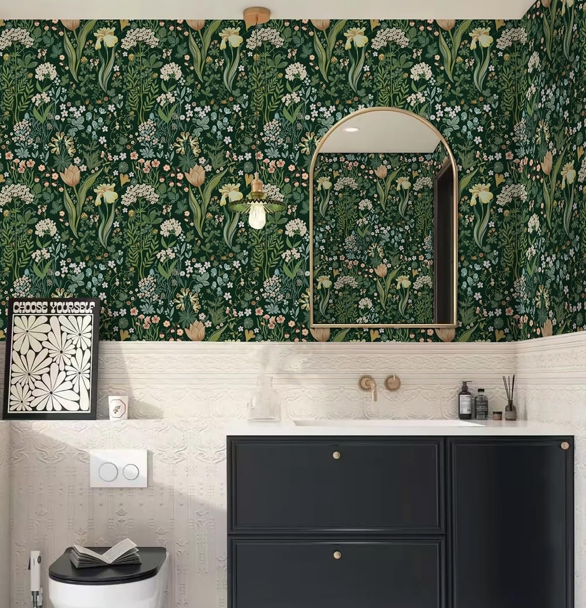 Zelfklevend Behang LiKiLiKi Groen Bloemen 44x300cm - 26% Korting!