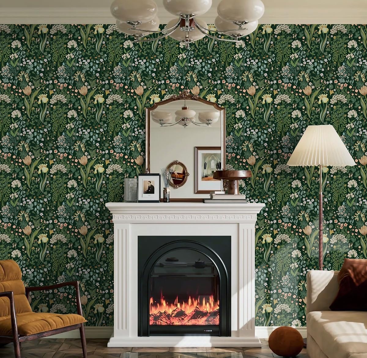 Zelfklevend Behang LiKiLiKi Groen Bloemen 44x300cm - 26% Korting!