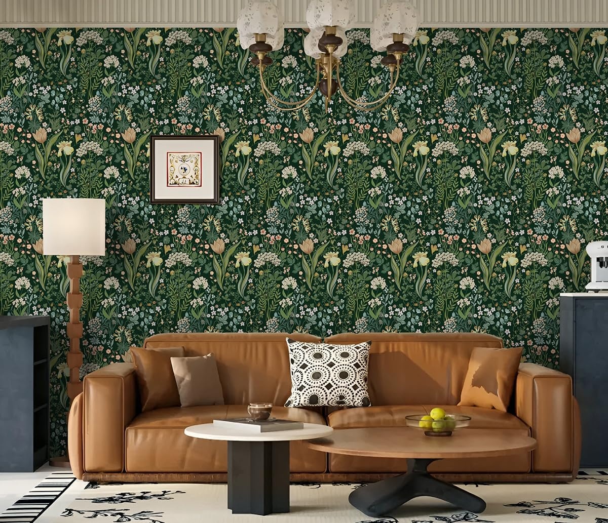 Zelfklevend Behang LiKiLiKi Groen Bloemen 44x300cm - 26% Korting!