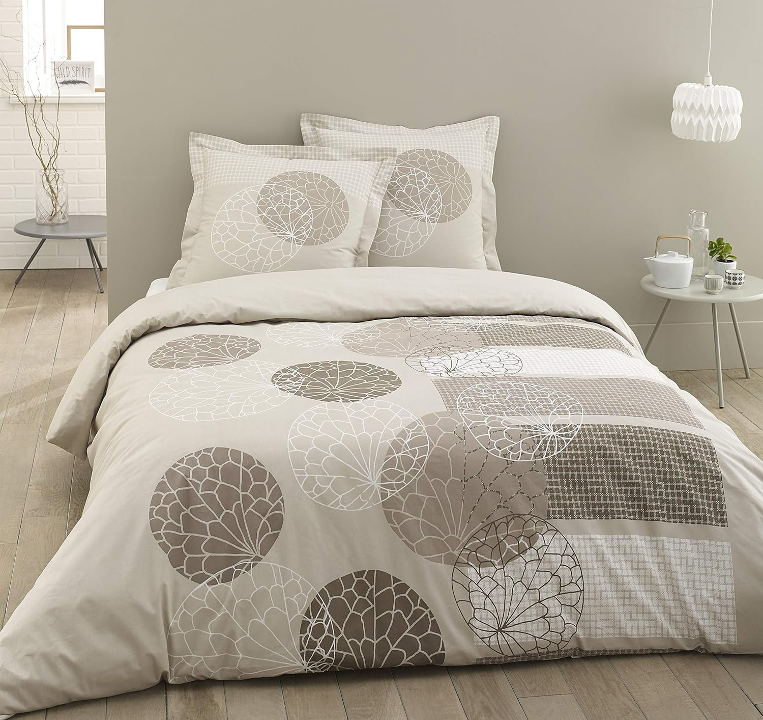 100% Katoenen Dekbedovertrekset Ecru 260x240 cm - 33% Korting!