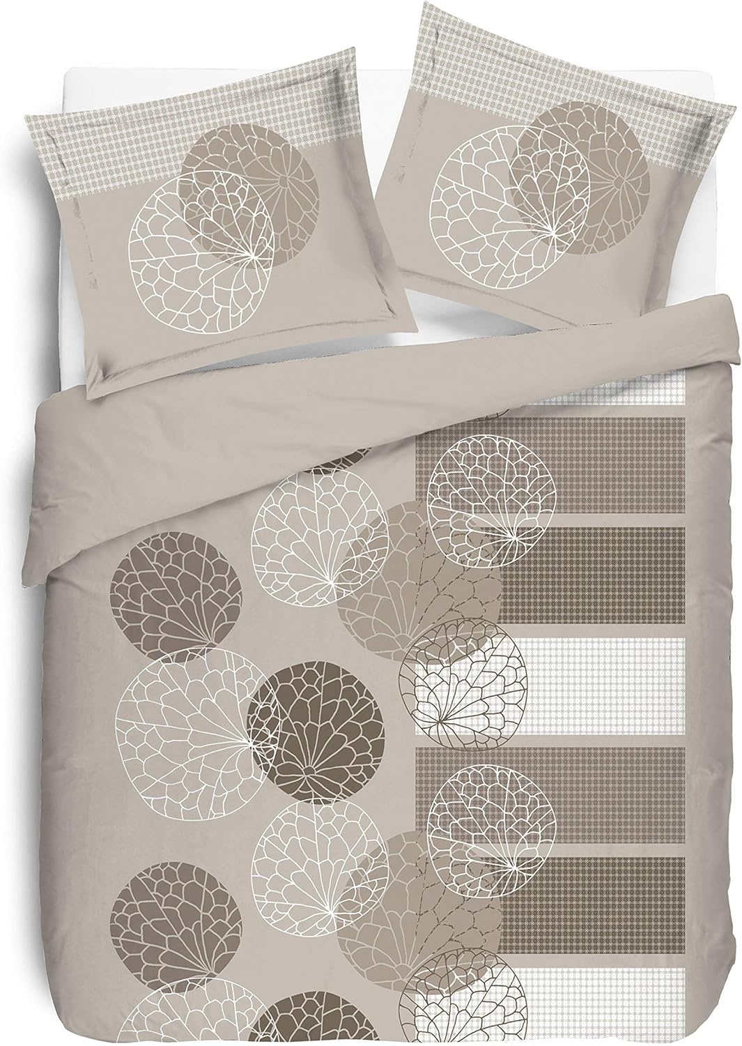 100% Katoenen Dekbedovertrekset Ecru 260x240 cm - 33% Korting!