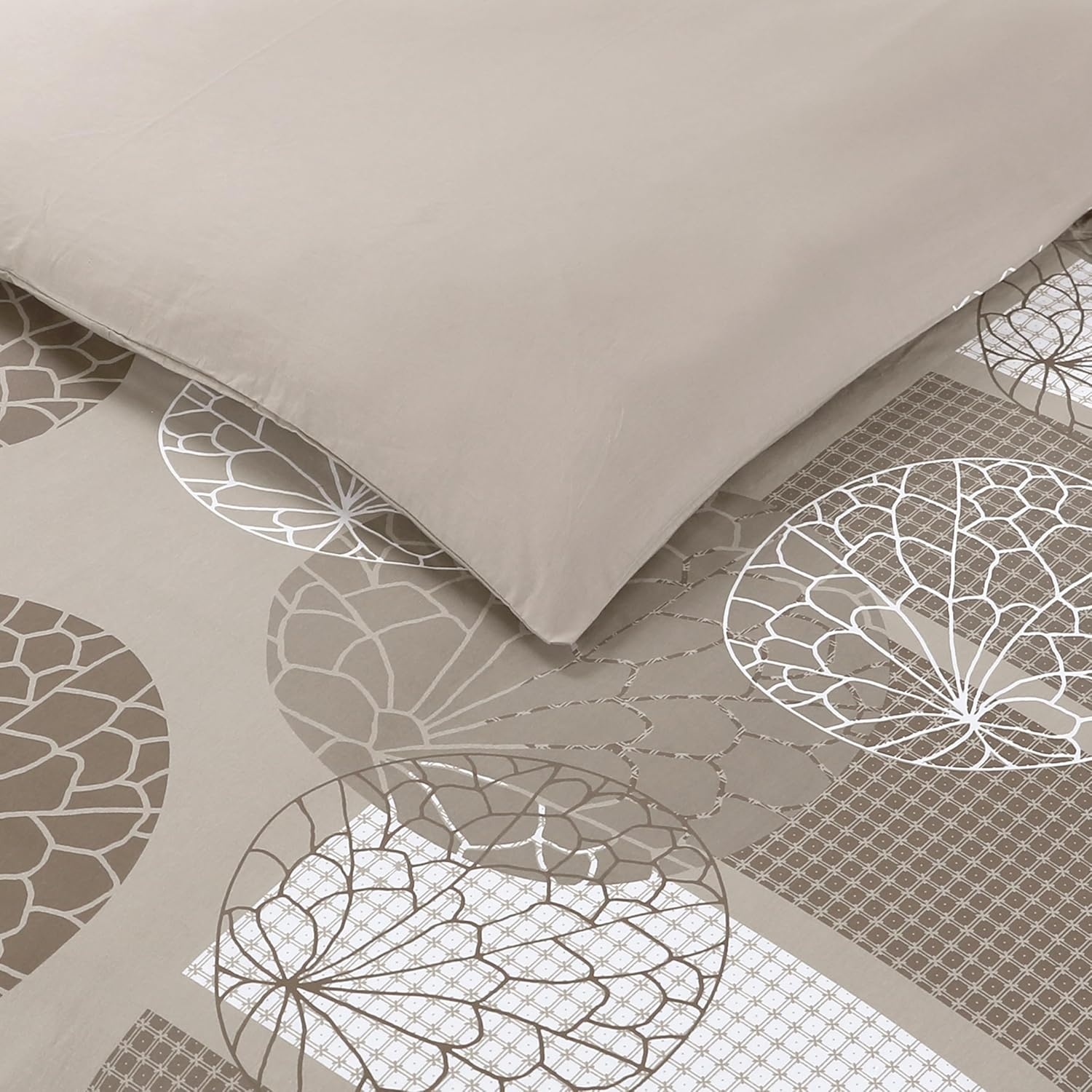 100% Katoenen Dekbedovertrekset Ecru 260x240 cm - 33% Korting!