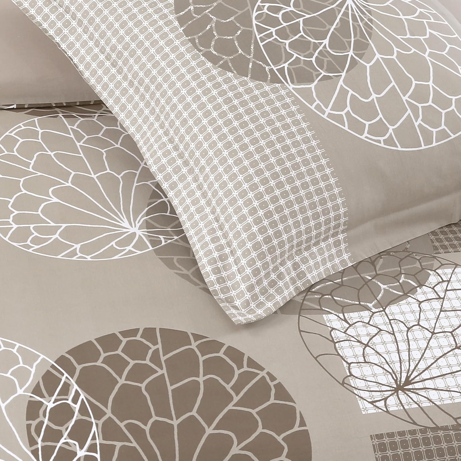 100% Katoenen Dekbedovertrekset Ecru 260x240 cm - 33% Korting!