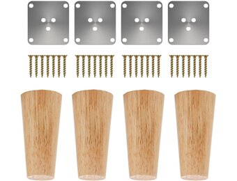 Eikenhouten Meubelpoten (4 stuks) - 10cm Hoog - 50% Korting!