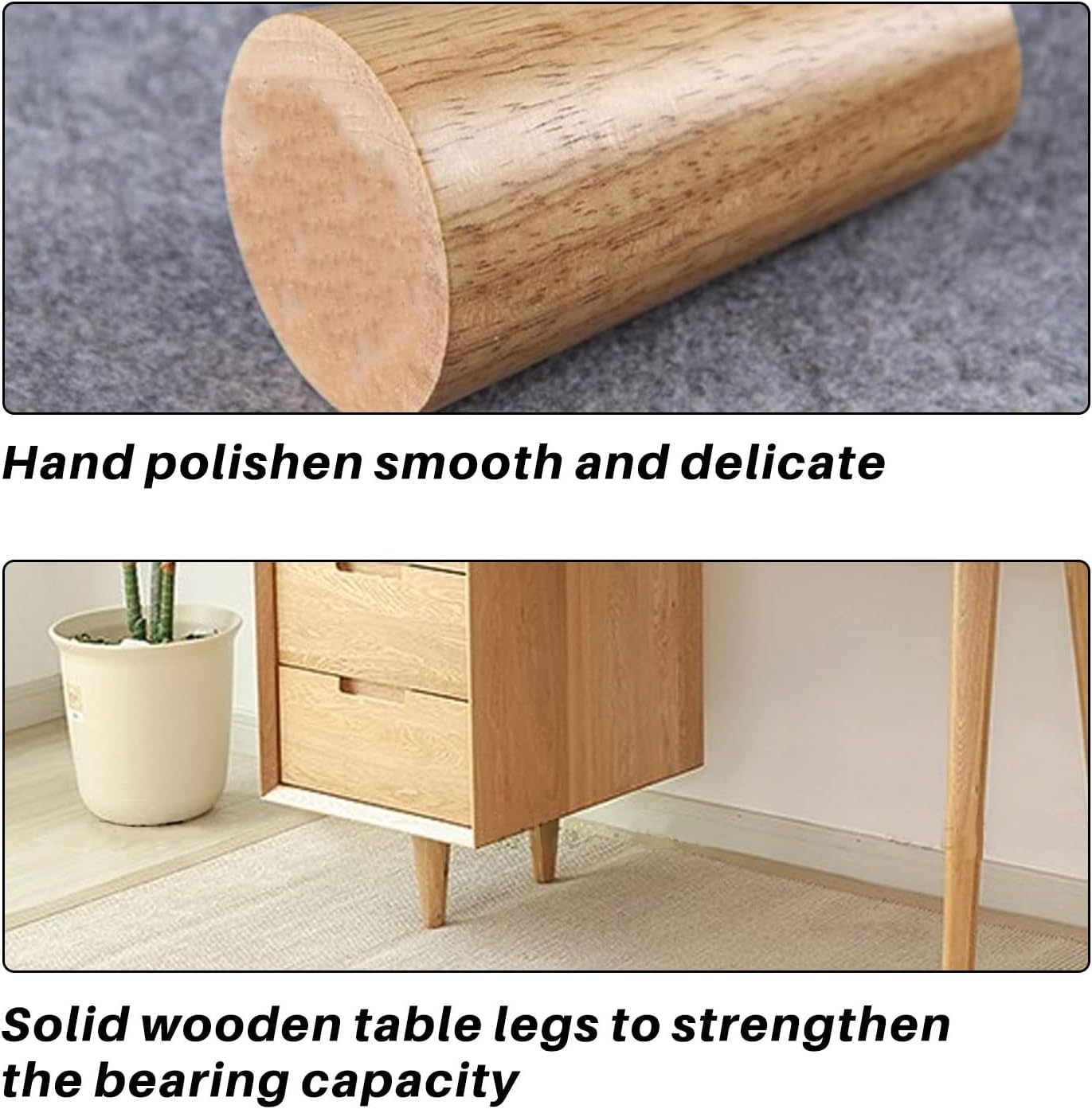 Eikenhouten Meubelpoten (4 stuks) - 10cm Hoog - 50% Korting!
