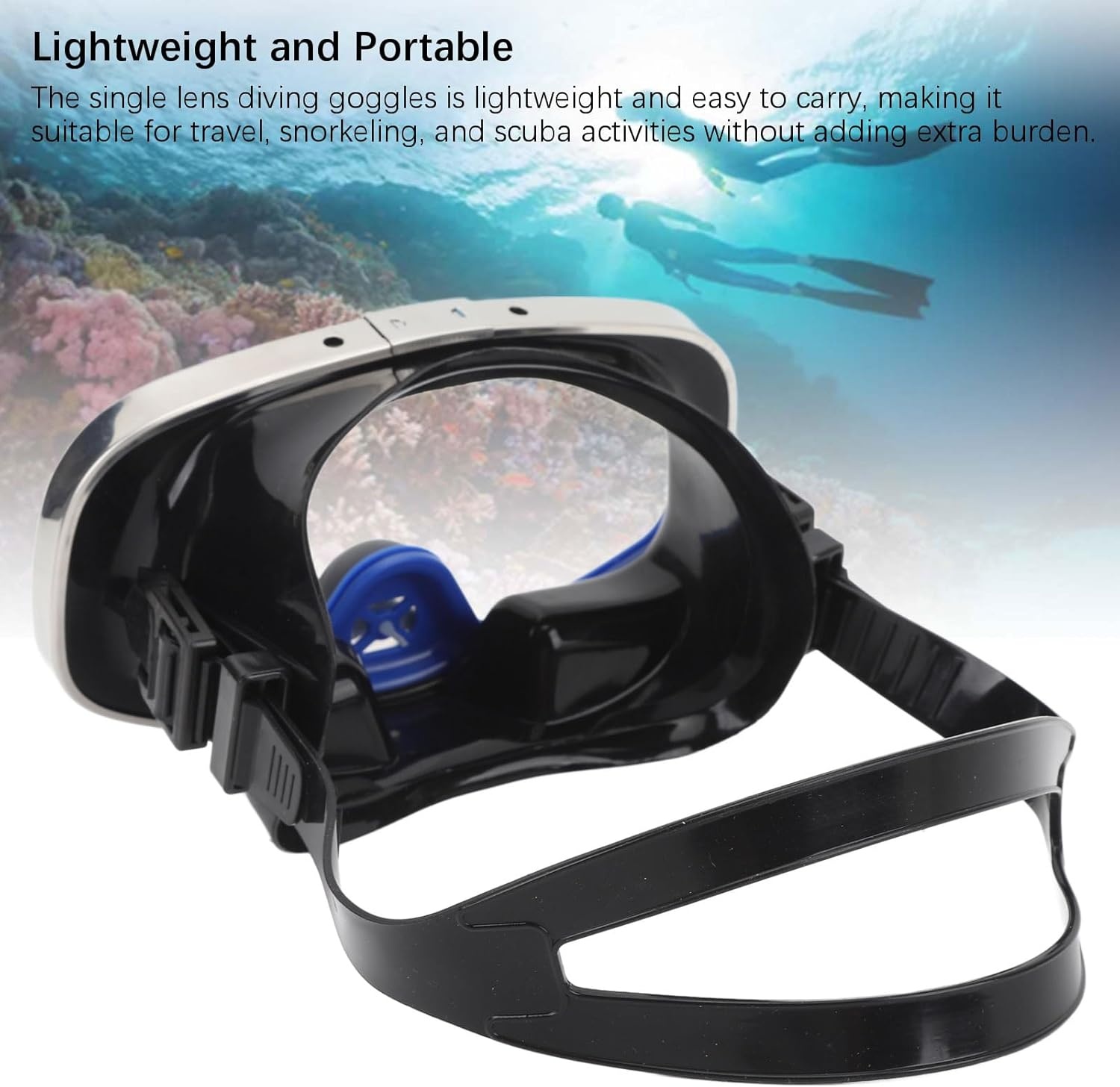 Duikmasker Anti-condens met Neusventiel & Gehard Glas | 33% Korting