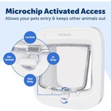PetSafe Microchip Kattenluik Wit - Selectieve Toegang en 4-Weg Vergrendeling