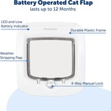 PetSafe Microchip Kattenluik Wit - Selectieve Toegang en 4-Weg Vergrendeling
