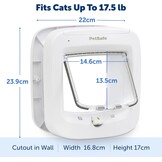 PetSafe Microchip Kattenluik Wit - Selectieve Toegang en 4-Weg Vergrendeling