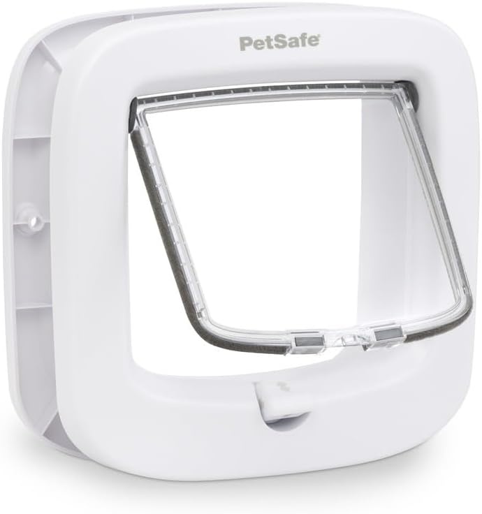 PetSafe Microchip Kattenluik Wit - Selectieve Toegang en 4-Weg Vergrendeling