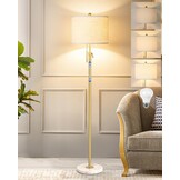 Staande lamp zilver, 140-165cm, 3 kleurtemperaturen LED, E27 - 34% Korting!