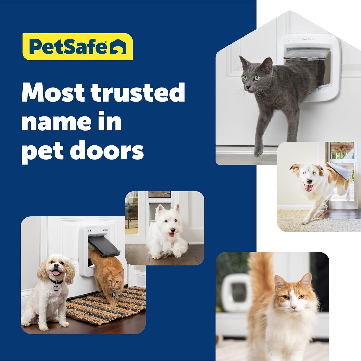 PetSafe Microchip Kattenluik Wit - Selectieve Toegang en 4-Weg Vergrendeling