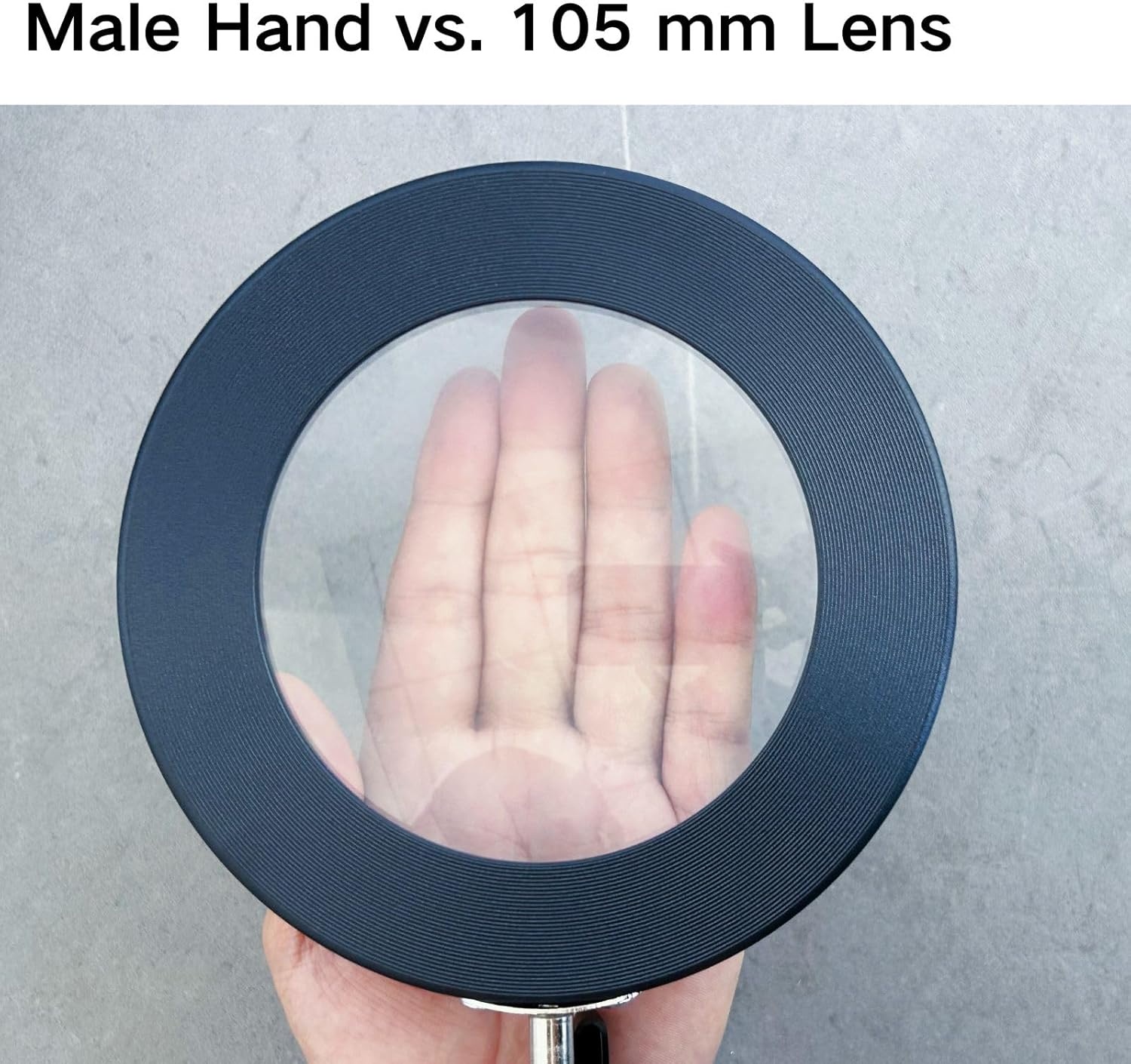 LED vergrootglas met 5 dioptrieën – Bureaulamp met 105mm glazen lens, dimbaar licht (3 kleuren) & tafelklem – Flexibele zwenkarm voor precisiewerk, knutselen & lezen