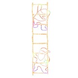 vidaXL Kerstfiguur kerstman op ladder opvouwbaar 552 LED's 50x200 cm