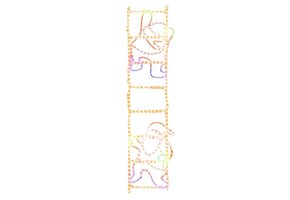 Kerstman op Ladder Figuur 552 LED's - 50x200 cm - 53% Korting
