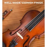 Vangoa 4/4 full size akoestische viool vioolset voor volwassen beginners studenten met vioolkoffer, strijkstok, hars, schoudersteun, stemapparaat, snaren, handleiding - Maat 4/4