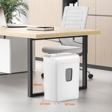 Bonsaii Shredder C243-A Papierversnipperaar, 12 bladen, kruissnede, P4 papiervernietiger voor creditcards / CD / paperclips