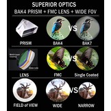 Gosky 10x42 Dak Prisma Verrekijker voor Volwassenen, HD Professionele Verrekijker voor Vogels Kijken Reizen Sterrenkijken Jacht Concerten Sport-BAK4 Prisma FMC-lens - met telefoonbevestiging riem
