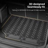 3W Kofferbakmat voor Land Rover Defender 110 (5 Zits) 2020-2026 - Zwart