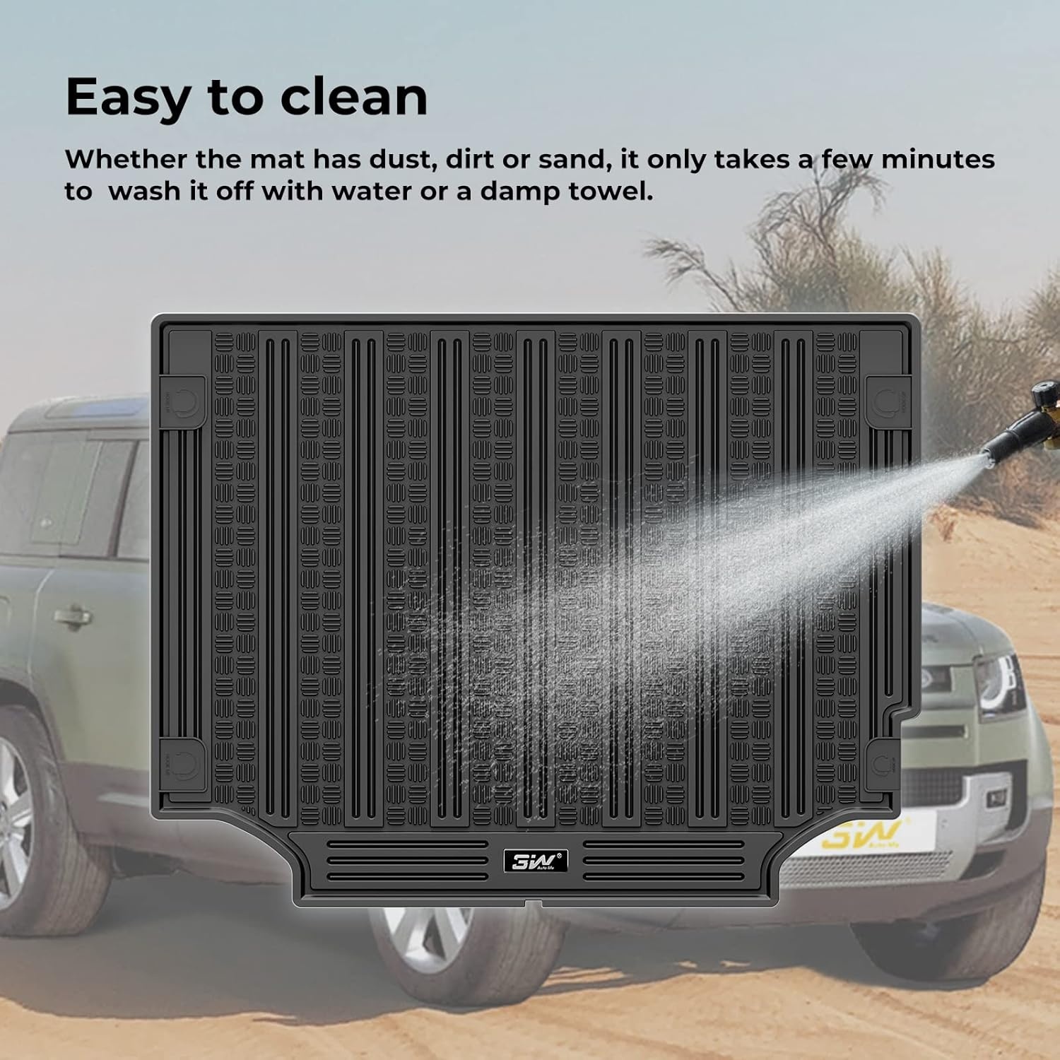 3W Kofferbakmat voor Land Rover Defender 110 (5 Zits) 2020-2026 - Zwart