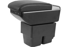 Armsteun Ford Fiesta 2009-2017 | Zwart PU Leer | 7 USB | 51% Korting