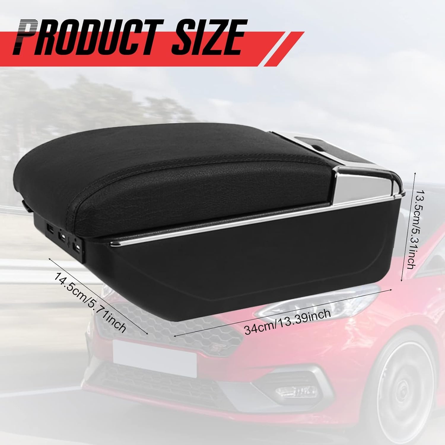 Armsteun Ford Fiesta 2009-2017 Zwart Leer - 34% Korting!