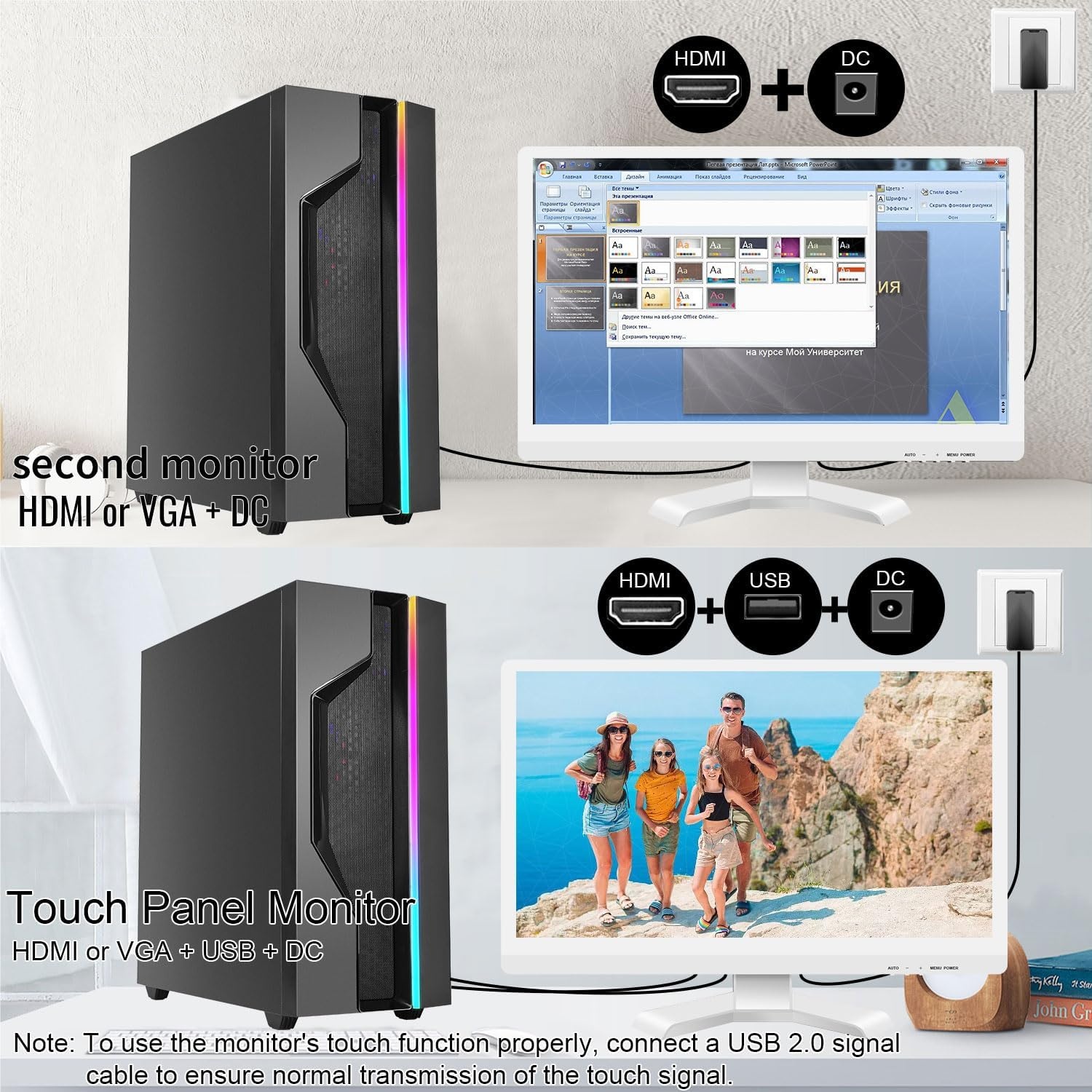 Touchscreen Monitor 21.5" Full HD - 30% Korting!