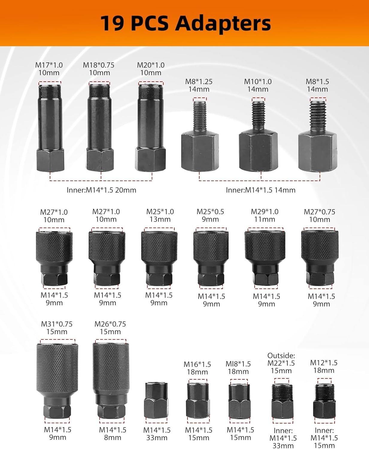 Pneumatische Injectortrekker Diesel 24-Delig met 19 Adapters - 30% Korting