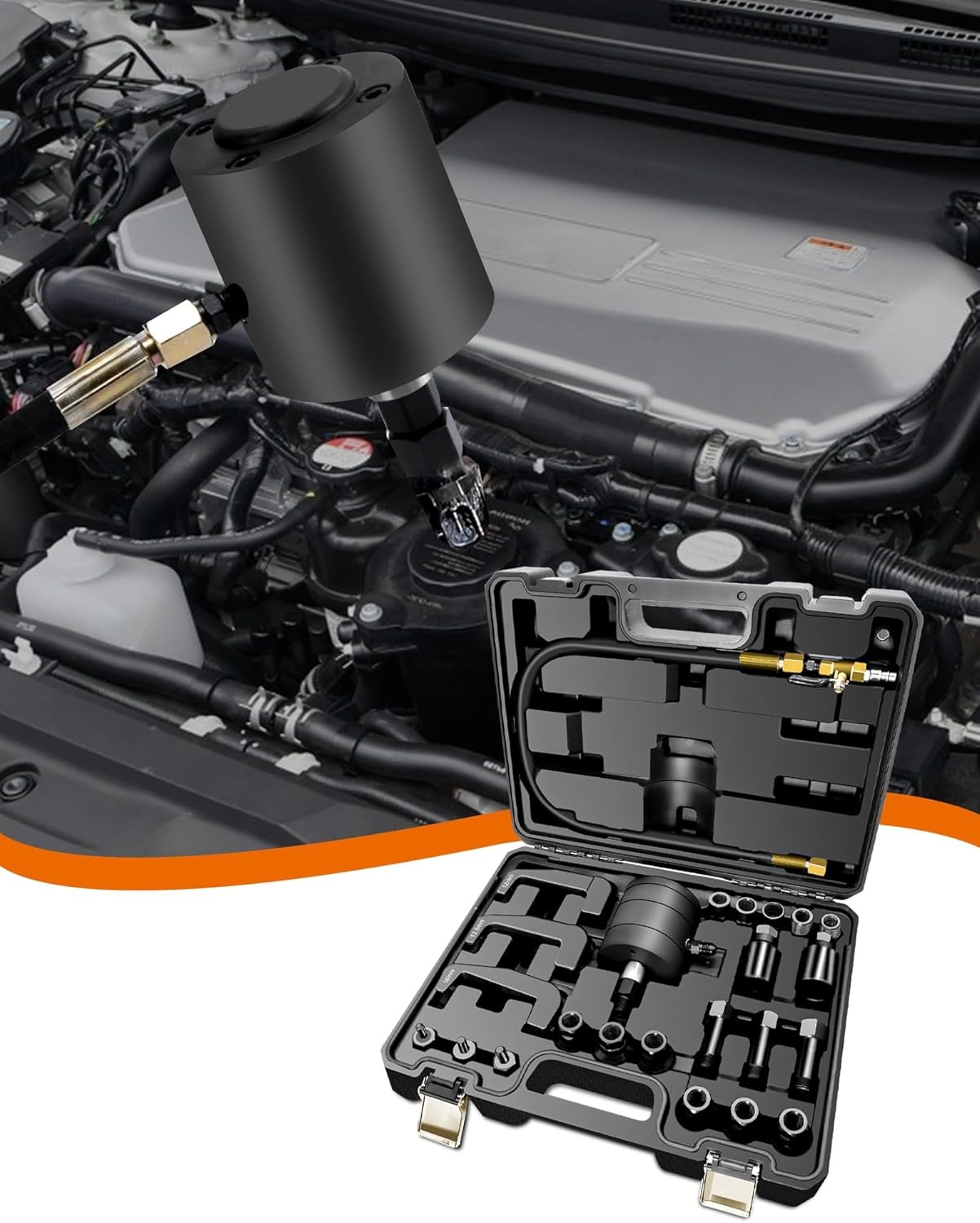 Pneumatische Injectortrekker Diesel 24-Delig met 19 Adapters - 30% Korting