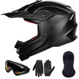 ILM Z705 Jeugd ATV Helm Kinder Crossmotor BMX Off-road Motorhelm Go-kart Helm DOT ECE Mat Zwart S