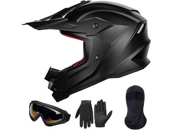 ILM Z705 Jeugd ATV Helm Kinder Crossmotor BMX Off-road Motorhelm Go-kart Helm DOT ECE Mat Zwart S