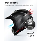 ILM Z705 Jeugd ATV Helm Kinder Crossmotor BMX Off-road Motorhelm Go-kart Helm DOT ECE Mat Zwart S
