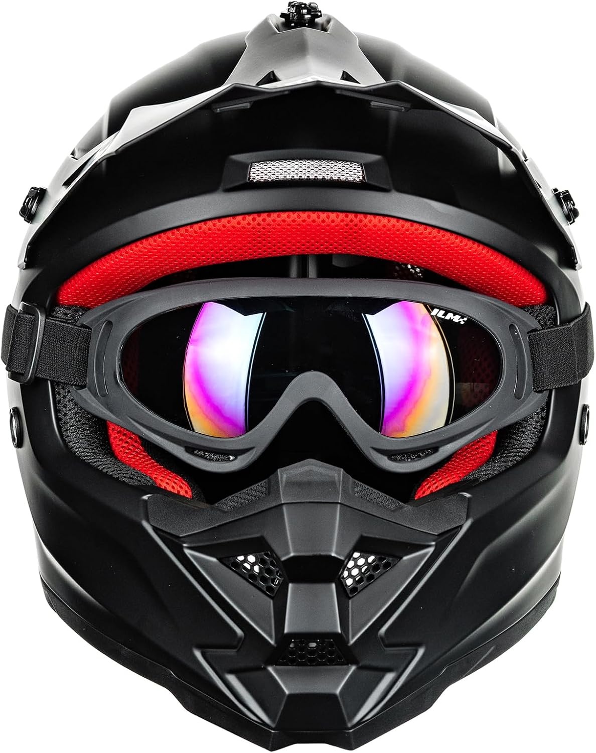 ILM Z705 Jeugd ATV Helm Kinder Crossmotor BMX Off-road Motorhelm Go-kart Helm DOT ECE Mat Zwart S