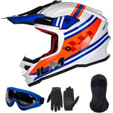 ILM Z705 Jeugd ATV Helm Kinder Crossmotor BMX Off-road Motorhelm Go-kart Helm DOT ECE Mat Zwart S