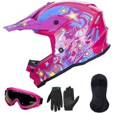 ILM Z705 Jeugd ATV Helm Kinder Crossmotor BMX Off-road Motorhelm Go-kart Helm DOT ECE Mat Zwart S