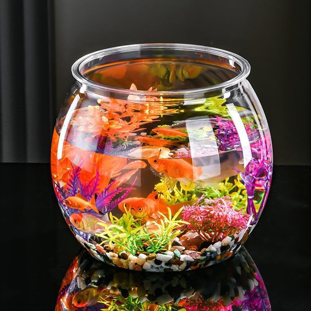 Cabilock Glazen Vissenkom / Vaas 24 cm Transparant - Ideaal voor Vissen, Planten of Decoratie