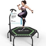 BCAN Fitness Trampoline 122 cm Groen met Bungee-touwen en Verstelbare Handgreep