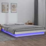 VidaXL Houten Bedframe Wit met LED (120x200cm) - 35% Korting!