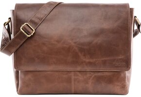 Zwarte Laptoptas van Echt Buffelleer - 15 inch - Vintage Stijl - Uniseks
