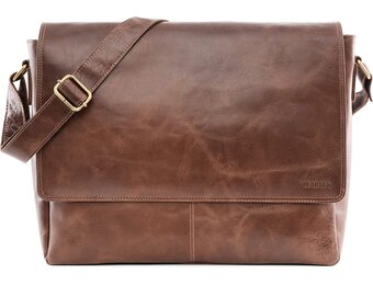 35% Korting: Vintage Buffleren Laptoptas 15" Uniseks Zwart