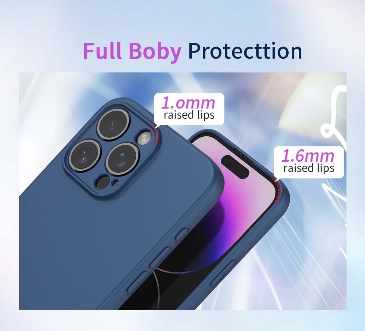 Hoesje Motorola Moto E13 Blauw: Flexibel Siliconen & Schokbestendig