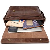 35% Korting: Vintage Buffleren Laptoptas 15" Uniseks Zwart