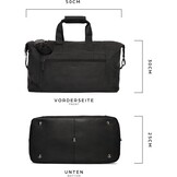 Leren Weekender Tas 41L Zwart - 35% Korting