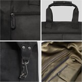 Leren Weekender Tas 41L Zwart - 35% Korting