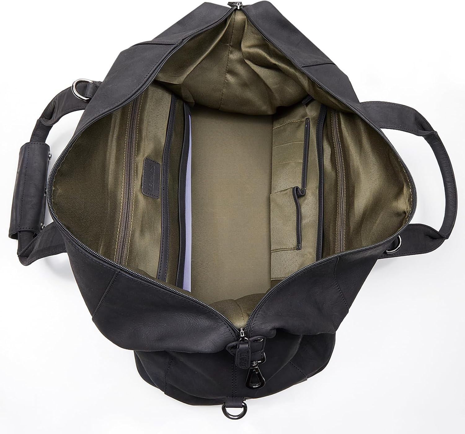 Leren Weekender Tas 41L Zwart - 35% Korting