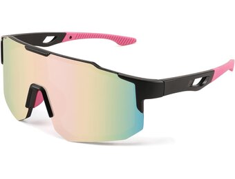 Roze Sport Zonnebril Fietsbril met UV400 Bescherming | 28% Korting