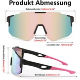 Roze Sport Zonnebril Fietsbril met UV400 Bescherming | 28% Korting