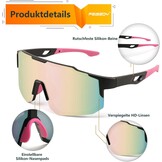 Roze Sport Zonnebril Fietsbril met UV400 Bescherming | 28% Korting