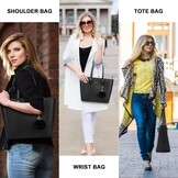 Dames Laptoptas Handtas Zwart PU Leer 28% Korting